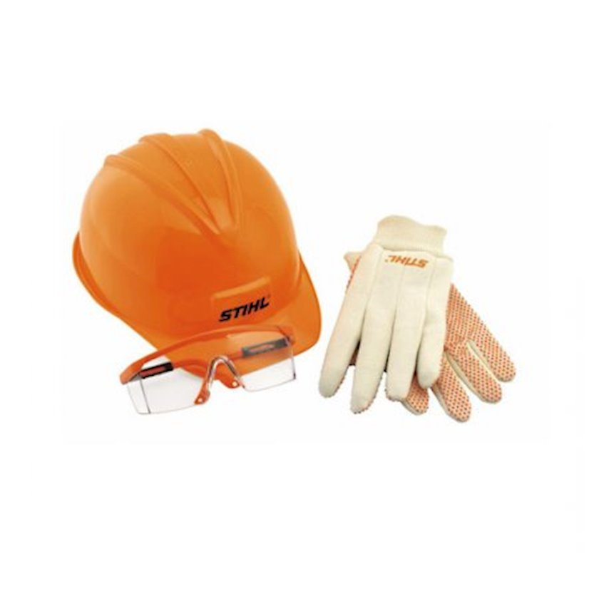 Uşaq dəsti kaska eynək əlcək Stihl